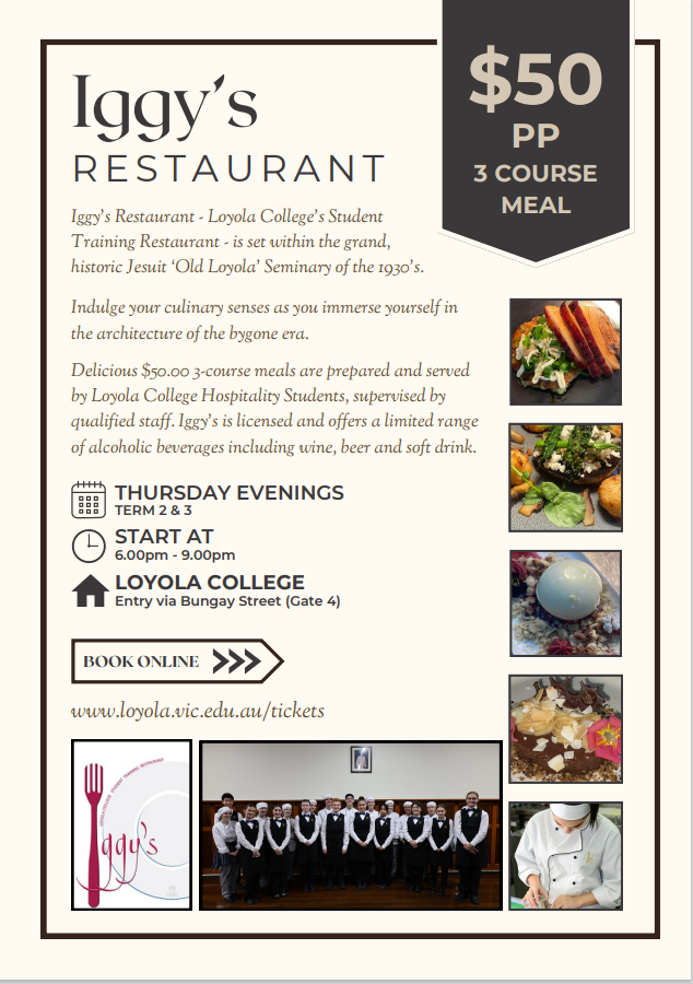 Ignatian 2024: Edition #6 Iggy's restaurant 2024 flyer