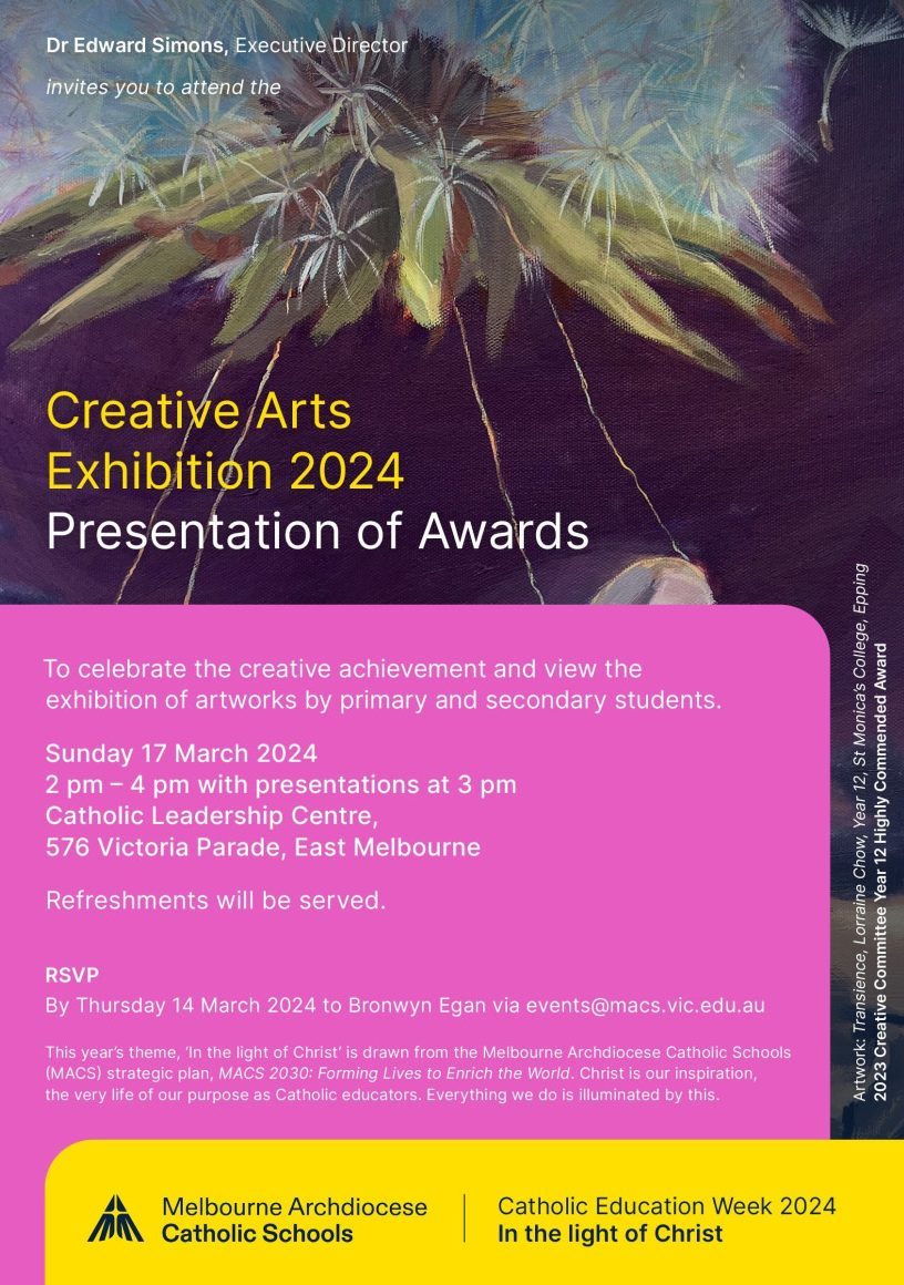 Ignatian 2024 Catholic Education Week Creative Arts Exhibition 2024