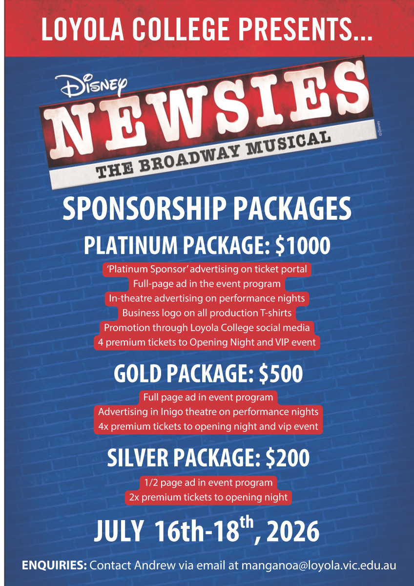 Newsies Sponsorship